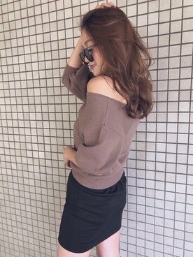 「ENVYM（アンビー）のアイテム（トップス）」を使った、ENVYM_RANAさん（レディース・164cm）の秋コーディネート
