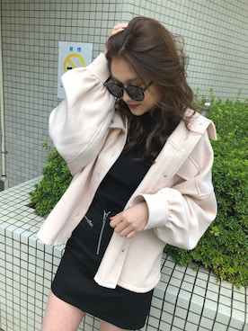 「ENVYM（アンビー）のアイテム（ジャケット/アウター）」を使った、ENVYM_RANAさん（レディース・164cm）の秋コーディネート