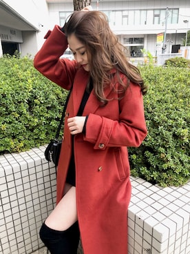 「ENVYM（アンビー）のアイテム（ジャケット/アウター）」を使った、ENVYM_RANAさん（レディース・164cm）の冬コーディネート