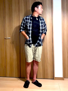 「Eddie Bauer（エディーバウアー）のアイテム（パンツ）」を使った、k@keさん（メンズ・176cm）の夏コーディネート