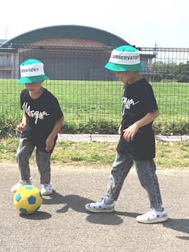 「MSGM KIDS（エムエスジーエムキッズ）のアイテム」を使った、rstwinsさん（キッズ・110cm）の春コーディネート