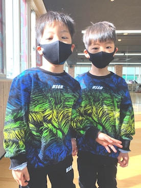 「MSGM KIDS（エムエスジーエムキッズ）のアイテム」を使った、rstwinsさん（キッズ・110cm）の春コーディネート