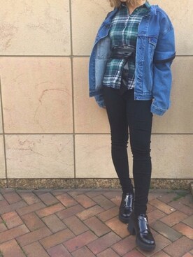 「BASE（ベース）のアイテム（パンツ）」を使った、ミナミさん（レディース・163cm）の春コーディネート