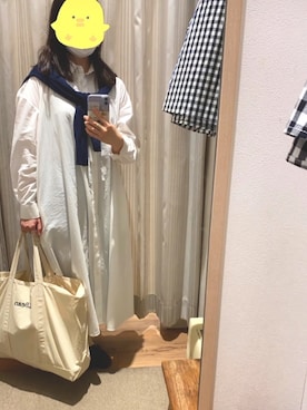 「ローリーズファーム(LOWRYS FARM)」｜「アイテム（シャツワンピース）」を使った、かれんさん（レディース・157cm）の夏コーディネート