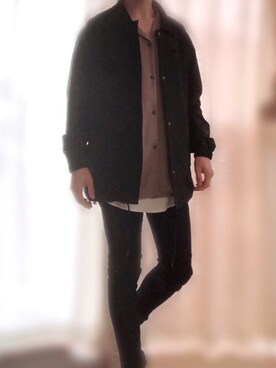 「秋のブラウンスタイル」｜「アイテム（ブルゾン）」を使った、shinさん（メンズ・168cm）の秋コーディネート