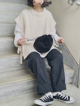 あやたさん（レディース・152cm）の冬コーディネート