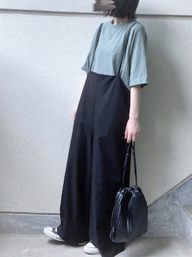 「RODE SKO」｜「アイテム（オールインワン・サロペット）」を使った、あやたさん（レディース・152cm）の夏コーディネート