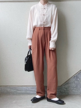 「sakishimatokyo」｜「アイテム（バレエシューズ）」を使った、あやたさん（レディース・152cm）の秋コーディネート