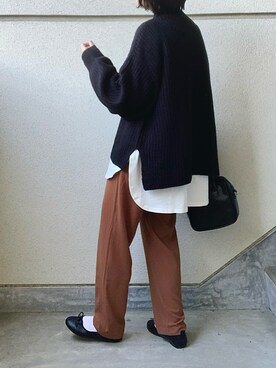 「sakishimatokyo」｜「アイテム（バレエシューズ）」を使った、あやたさん（レディース・152cm）の冬コーディネート