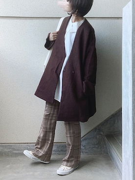 「URBAN RESEARCH（アーバンリサーチ）のTRAVEL COUTURE by LOWERCASE　キャンバストートバッグM（トートバッグ）」を使った、あやたさん（レディース・152cm）の冬コーディネート