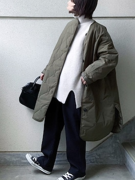 「アイテム（その他アウター）」を使った、あやたさん（レディース・152cm）の冬コーディネート