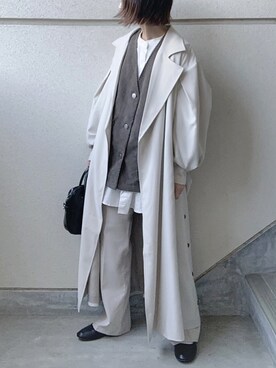 「SVEC（シュベック）のカンフーシューズ kung fu Shoes / ストラップパンプス（バレエシューズ）」を使った、あやたさん（レディース・152cm）の冬コーディネート