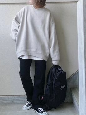 「M nort（エムノート）のアイテム（パンツ）」を使った、あやたさん（レディース・152cm）の冬コーディネート