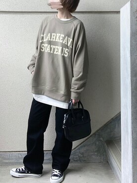 「M nort（エムノート）のアイテム（パンツ）」を使った、あやたさん（レディース・152cm）の冬コーディネート