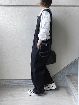 「LEE」｜「アイテム（スリッポン）」を使った、あやたさん（レディース・152cm）の春コーディネート