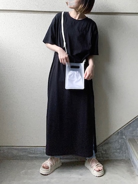 「RECTANGLE」｜「アイテム（ワンピース/ドレス）」を使った、あやたさん（レディース・152cm）の春コーディネート