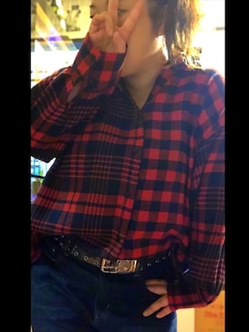 「メチャカリ」｜「アイテム（パンツ）」を使った、紅蘭☺ポチャでもおしゃれ💋👠したい☺さん（レディース・154cm）の秋コーディネート