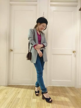 「チドリ柄」｜「アイテム（帽子）」を使った、naoooooooooomiさん（レディース・154cm）の秋コーディネート