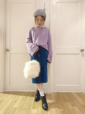 「Banner Barrett（バナーバレット）のアイテム（ニットキャップ/ビーニー）」を使った、naoooooooooomiさん（レディース・154cm）の秋コーディネート