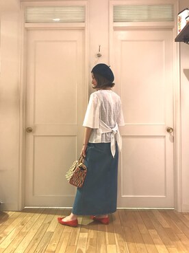 「うしろリボン」｜naoooooooooomiさん（レディース・154cm）の春コーディネート