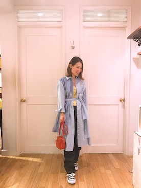 「シャツワンピ」｜naoooooooooomiさん（レディース・154cm）の春コーディネート