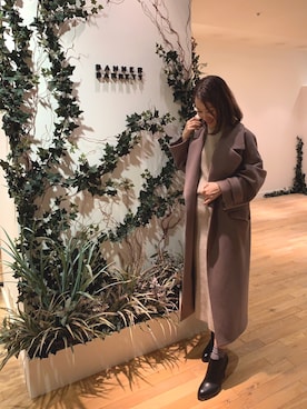 「アイテム（チェスターコート）」を使った、naoooooooooomiさん（レディース・154cm）の秋コーディネート