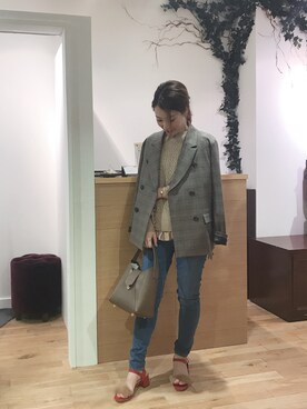 「Banner Barrett（バナーバレット）のアイテム（テーラードジャケット）」を使った、naoooooooooomiさん（レディース・154cm）の秋コーディネート