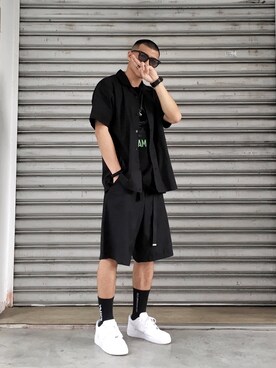 「repos（ルポ）のアイテム（パンツ）」を使った、wadeさん（メンズ・175cm）の春コーディネート