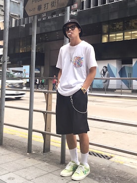 「repos（ルポ）のアイテム（パンツ）」を使った、wadeさん（メンズ・175cm）の夏コーディネート