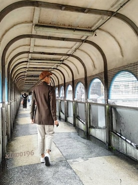 「lativ（ラティーヴ）のアイテム」を使った、許翔さん（メンズ・178cm）の秋コーディネート