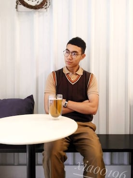 「lativ（ラティーヴ）のアイテム」を使った、許翔さん（メンズ・178cm）の秋コーディネート