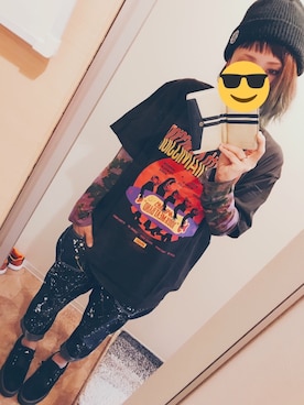 「Emerica（エメリカ）のアイテム」を使った、あるてまさん（レディース・158cm）の冬コーディネート