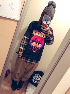 「Emerica（エメリカ）のアイテム」を使った、あるてまさん（レディース・158cm）の冬コーディネート