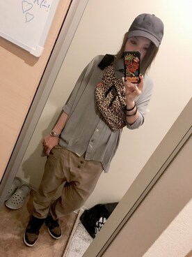 「osharewalker（オシャレウォーカー）のアイテム（シャツ/ブラウス）」を使った、あるてまさん（レディース・158cm）の夏コーディネート