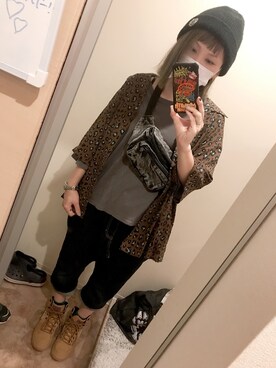 「SPINNS(スピンズ)のアイテム(ボディバッグ/ウエストポーチ)」を使った、あるてまさん(レディース・158cm)の夏コーディネート