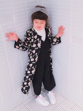 「GLOBAL WORK（グローバルワーク）のアイテム（つなぎ/オールインワン）」を使った、sakiko306さん（キッズ・110cm）の冬コーディネート