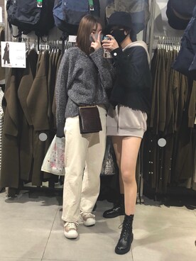 「MKT（エムケーティー）のアイテム（ブーツ）」を使った、HIBIKIさん（レディース・167cm）の秋コーディネート