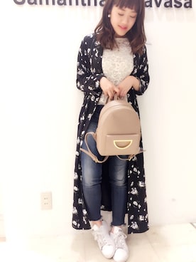 「L'EST ROSE（レストローズ）のアイテム（トップス）」を使った、Satsuki Miuraさん（レディース・148cm）の春コーディネート