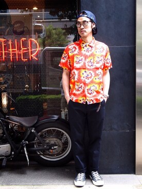 「schott（ショット）のSchott/ショット/URBAN CHINO PANTS/アーバン チノパンツ（チノパンツ）」を使った、ishizawaさん（メンズ・173cm）の春コーディネート