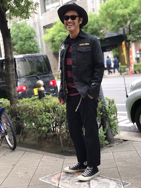 「schott（ショット）のSchott/ショット/URBAN CHINO PANTS/アーバン チノパンツ（チノパンツ）」を使った、ishizawaさん（メンズ・173cm）の秋コーディネート