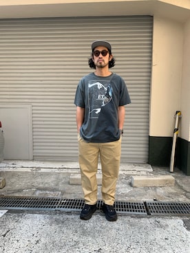 「コロナに負けない」｜「アイテム（キャップ）」を使った、ishizawaさん（メンズ・172cm）の春コーディネート