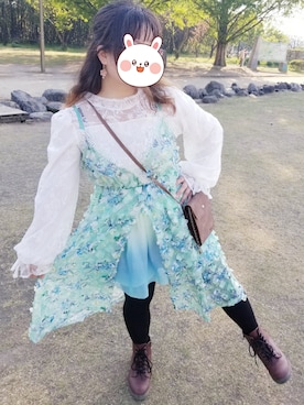 「春ワンピ」｜「アイテム（アクセサリー）」を使った、おさんぽうさぎさん（レディース・147cm）の春コーディネート