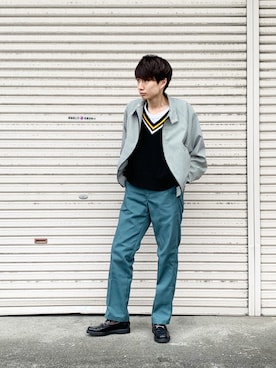 「neonsign」｜「アイテム（ブルゾン）」を使った、isseiさん（メンズ・180cm）の春コーディネート
