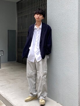 「秋のマイ旬スタイル」｜「アイテム（モカシン/デッキシューズ）」を使った、isseiさん（メンズ・180cm）の秋コーディネート