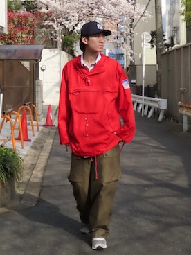 「NEW ERA（ニューエラ）のNEW ERA/ニューエラ キャップ LP 59FIFTY MLBオンフィールド ニューヨーク・ヤンキース 11449295（キャップ）」を使った、isseiさん（メンズ・180cm）の春コーディネート