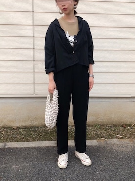 「Khaju（カージュ）のアイテム」を使った、maccoさん（レディース・162cm）の夏コーディネート
