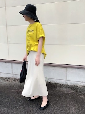 「LOWRYS FARM（ローリーズファーム）のバレエシューズ　802200（バレエシューズ）」を使った、maccoさん（レディース・162cm）の夏コーディネート