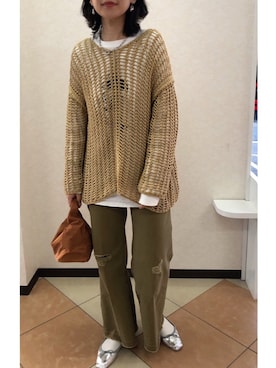 「FIL DE FER（フィルデフェール）のアイテム（パンツ）」を使った、maccoさん（レディース・162cm）の冬コーディネート