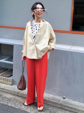 「croire（クルア）のアイテム」を使った、maccoさん（レディース・162cm）の夏コーディネート