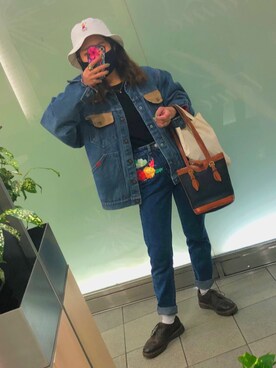 「BIG SMITH（ビッグスミス）のアイテム（ジャケット/アウター）」を使った、평야さん（レディース・159cm）の春コーディネート